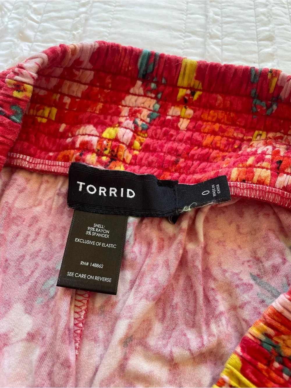torrid Red/Pink Tripical Floral High-Waist Women’s Shorts | L